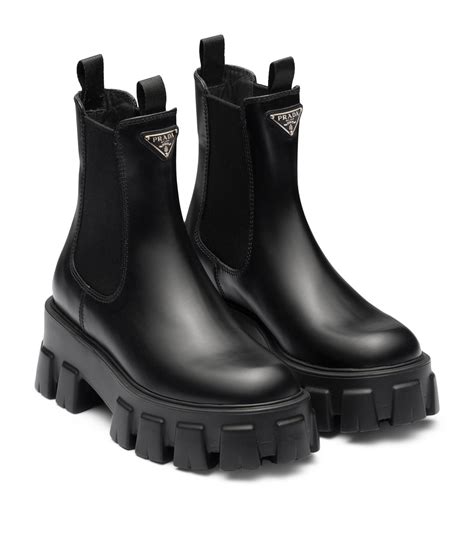 prada boots fall 2018|Prada 55 leather ankle boots.